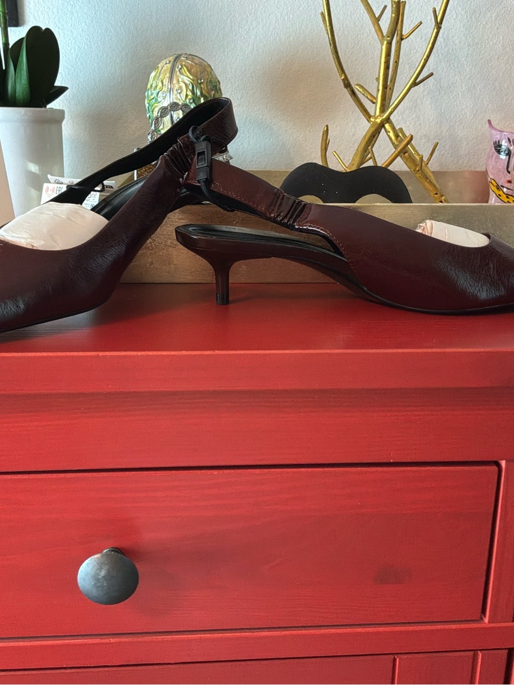 Zara Leather Slingbacks Heels - Picture 4 of 9
